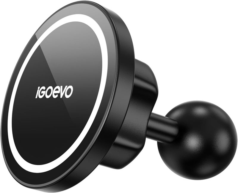 iGoevo 1-Inch B Size Ball Magnetic Phone Mount – Compatible with RAM Bases, Strong Magnet Car Holder for MagSafe and Metal Plate Phones, Dashboard Installation - Image 1